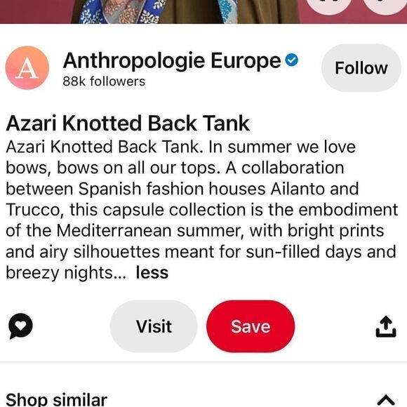 Ailantro & Trucco Azari knotted tank NWT - Picture 3 of 8